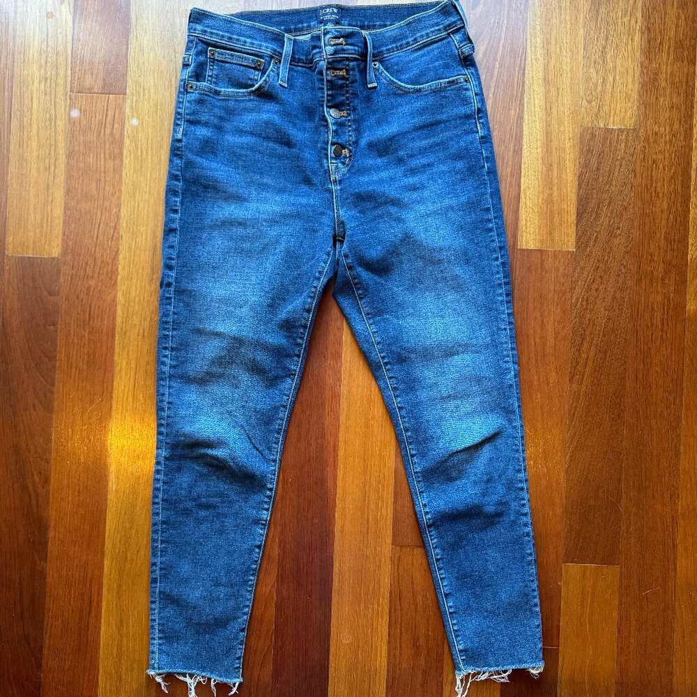 J.Crew Button Fly Skinnies with Raw Hem